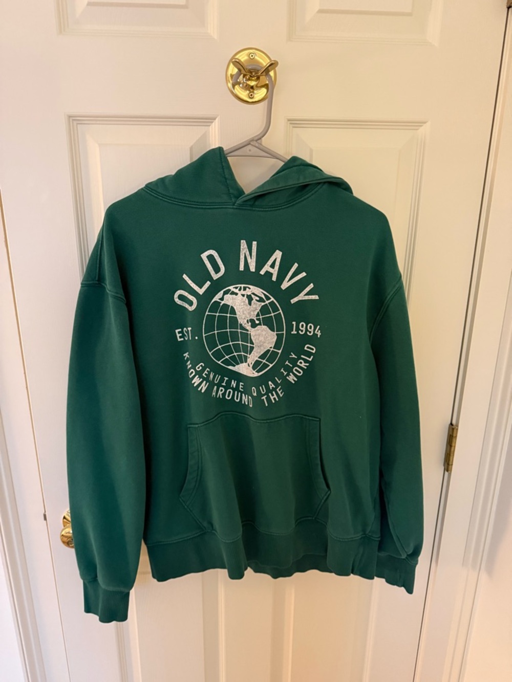 Old Navy Dark Green Hooded Sweatshirt